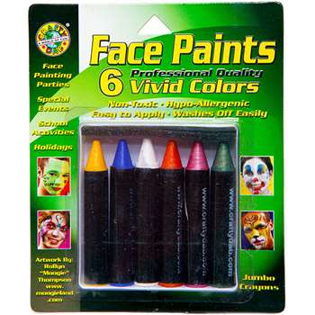 Crafty Dab Jumbo Crayon Face Paints Neon By Crafty Dab