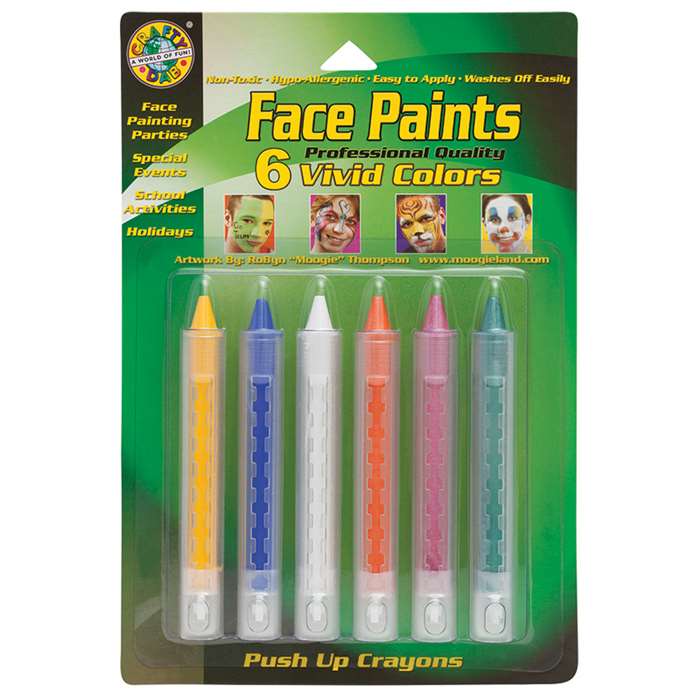 Crafty Dab Push-Up Face 6 Pk Paints Neon By Crafty Dab
