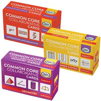 Collaborative Cards 3 Sets Gr 6-8 Common Core, DD-211263