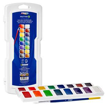 Half Pan Watercolors 16 Colors with Brush Prang, DIX01600