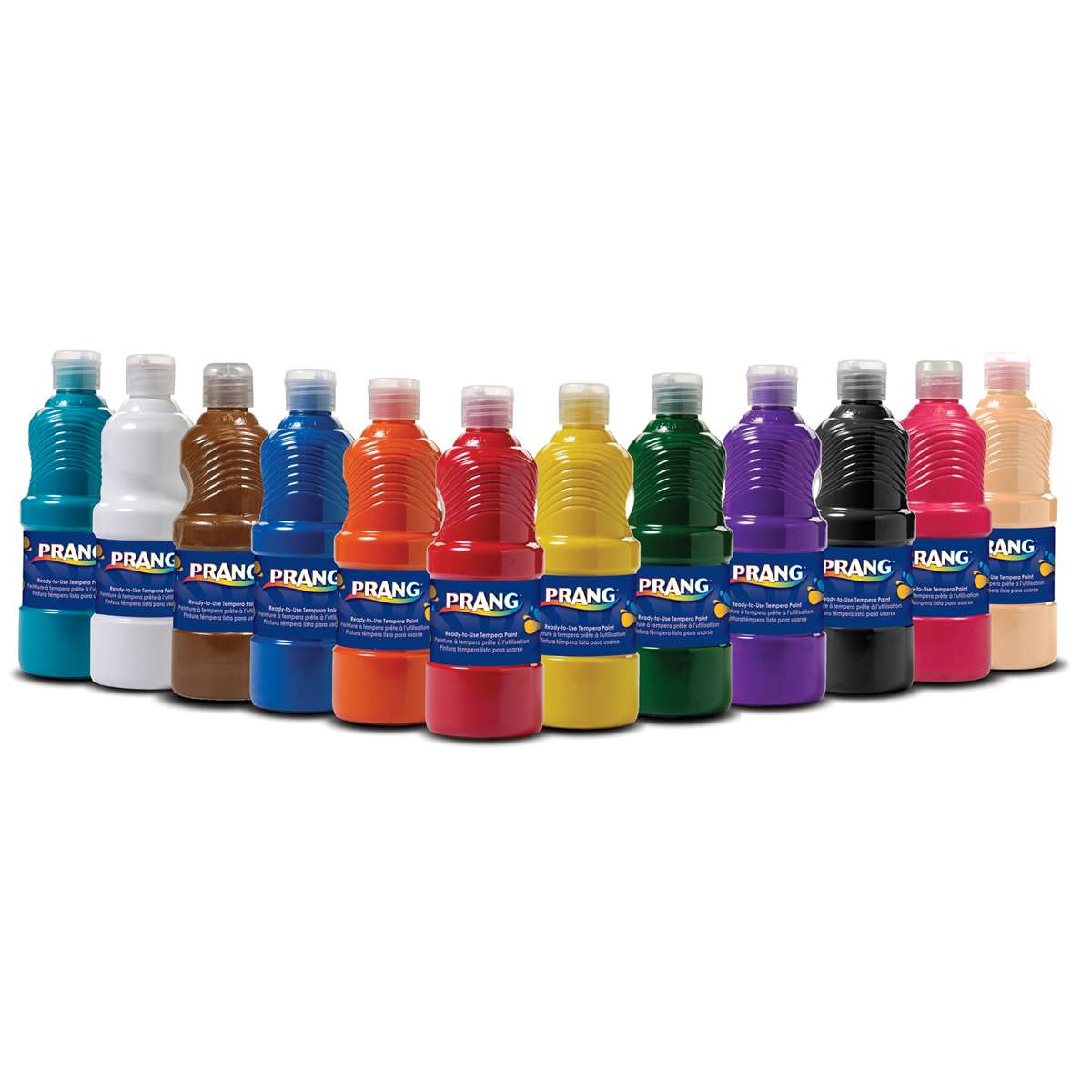 Prang Ready-to-Use Tempera Paint 12 Assorted Colors 16 oz 12/Pack