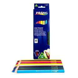 Prang Lg Triangular Colored Pencils 12 Color Set, DIX25120