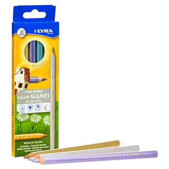 Giant Colored Pencils Metallic 6Pk Lyra Color, DIX3941062