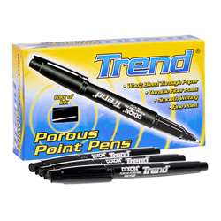 Trend Porous Point Pens 12 Ct Black, DIX81170