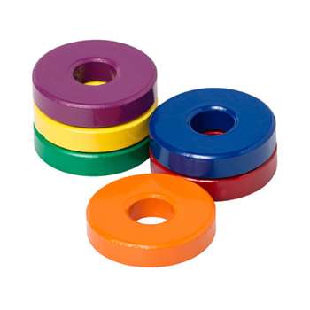 Six 1 1/8 Ceramic Ring Magnets By Dowling Magnets