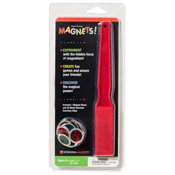 Magnetic Wand & 20 Counting Chips By Dowling Magnets