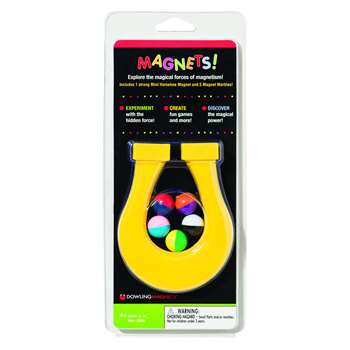Mini Horseshoe Magnet & 5 Magnet Marbles By Dowling Magnets