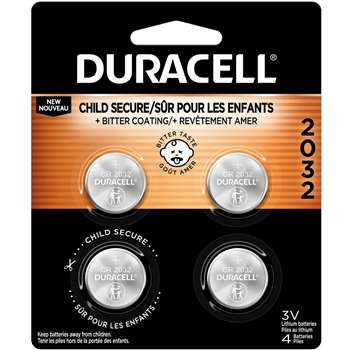 Duracell 2032 3V Lithium Battery 4-Pack - DURDL2032B4