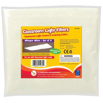 Classroom Mood Filters 4/Set Whisper White By Educational Insights