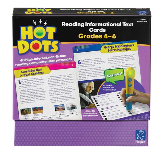 Shop Gr 4-6 Hot Dots Reading Informational Text - Ei-2521 By Educational Insights