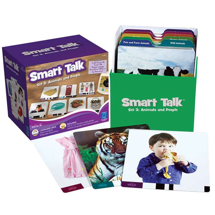 Smart Talk Card Set Set 3 Animals & People By Educational Insights