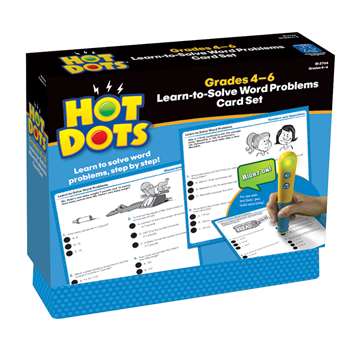 Hot Dots Learn To Solve Word Problem Set Gr 4-6 By Educational Insights