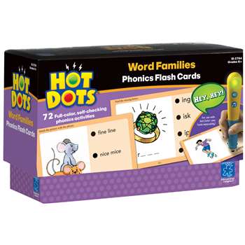 Hot Dots Phonics Program Set 5 Word Families By Educational Insights