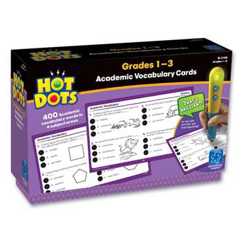 Hot Dots Academic Vocabulary Card Sets Gr 1-3 By Educational Insights