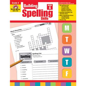 Building Spelling Skills Grade 4 By Evan-Moor