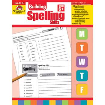 Building Spelling Skills Grade 6 By Evan-Moor