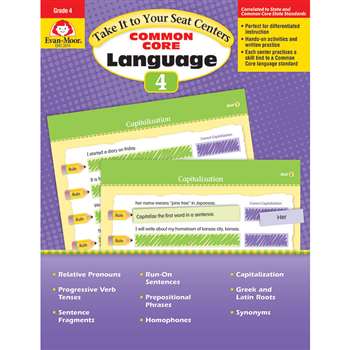 Gr 4 Take It To Your Seat Common Core Language Cen, EMC2874