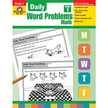 Daily Word Problems Grade 1 By Evan-Moor