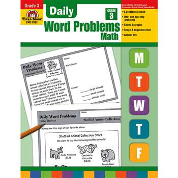 Daily Word Problems Grade 3 By Evan-Moor