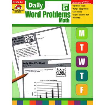Daily Word Problems Grade 6 By Evan-Moor