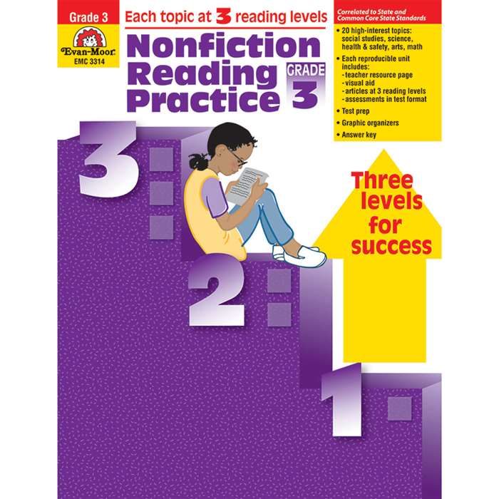 Nonfiction Reading Practice Gr 3 By Evan-Moor
