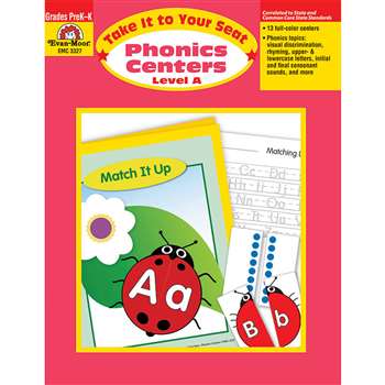 Take It To Your Seat Phonics Centers Level A By Evan-Moor