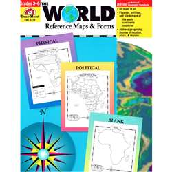 The World Reference Maps & Forms Gr 3-6 By Evan-Moor