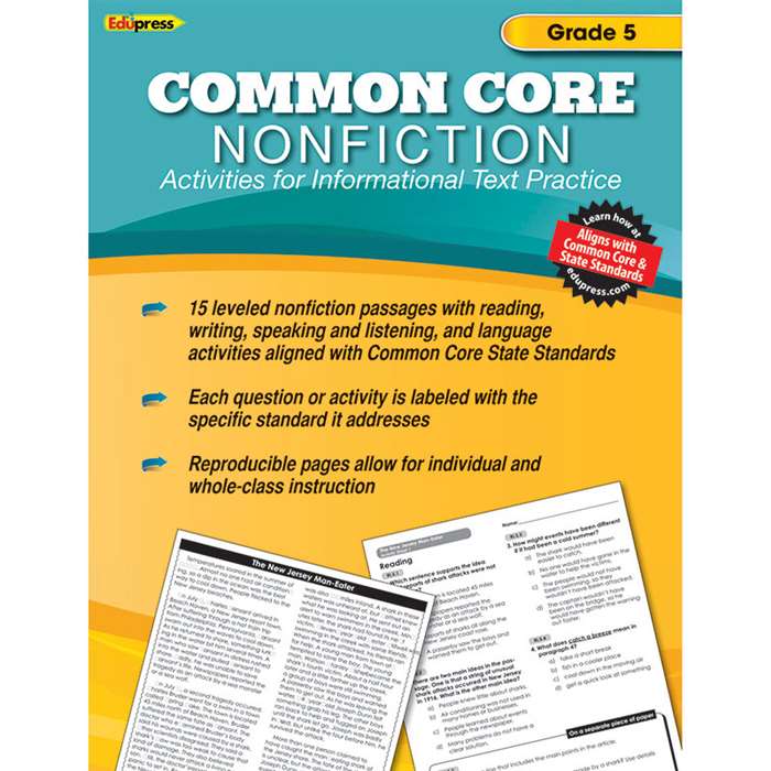 Shop Common Core Nonfiction Book Gr 5 - Ep-2354 By Edupress