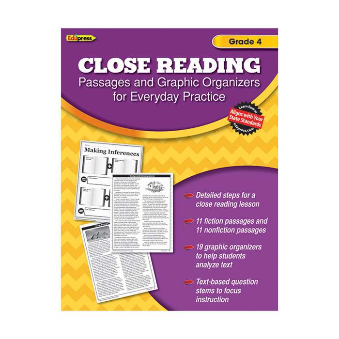 Close Reading Practice Book Gr 4, EP-2562