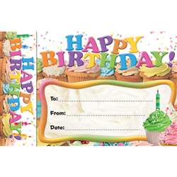 Happy Birthday Cupcakes Bookmark Award By Edupress