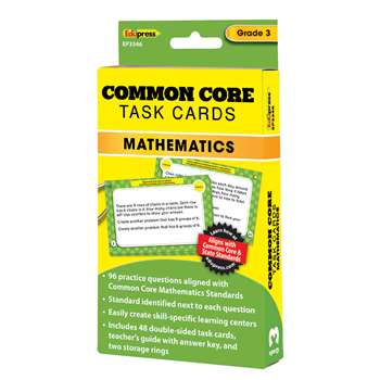 Shop Common Core Math Task Cards Gr 3 - Ep-3346 By Edupress