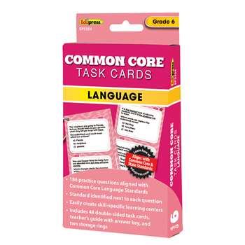 Shop Gr 6 Common Core Language Task Cards - Ep-3354 By Edupress