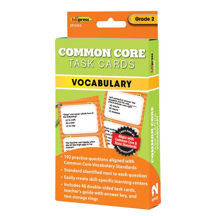Shop Gr 2 Common Core Vocabulary Task Cards - Ep-3355 By Edupress