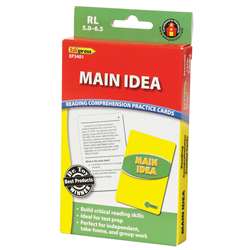 Main Idea Practice Cards Reading Levels 5.0-6.5 By Edupress