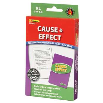 Cause & Effect Practice Cards Reading Levels 5.0-6.5 By Edupress