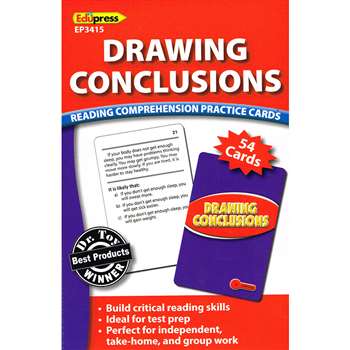 Drawing Conclusions Reading Comprehension Practice Cards Red By Edupress