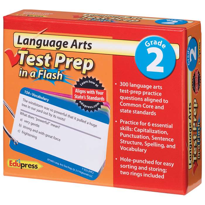 Language Arts Gr 2 Test Prep In A Flash By Edupress