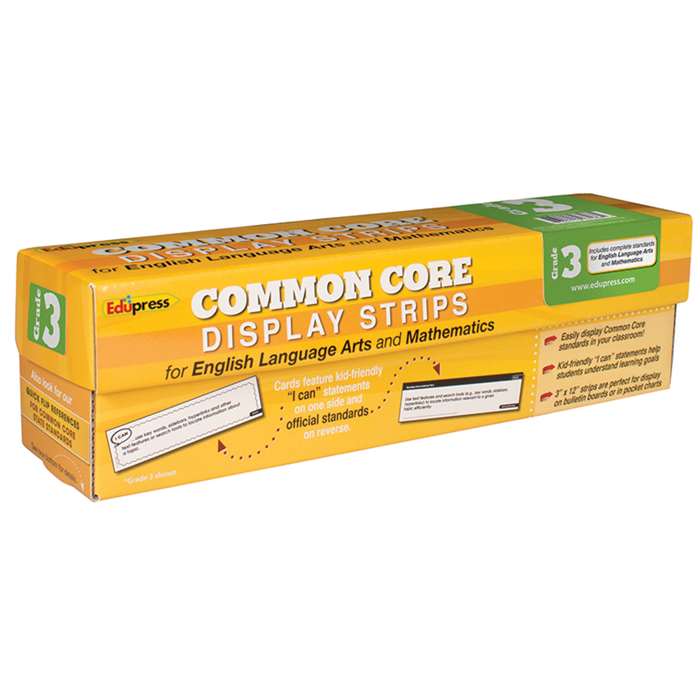 Common Core State Standards Display Strips Gr 3 By Edupress