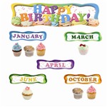 Happy B-Day Cupcakes Mini Bulletin Board Set By Edupress