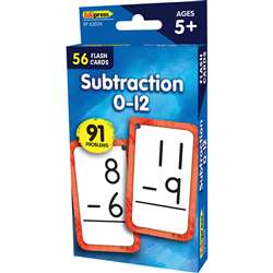 Subtraction 0-12 Flash Cards, EP-62034