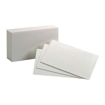White Commercial Index 1000 Ct 3X5 Plain Cards By Esselte