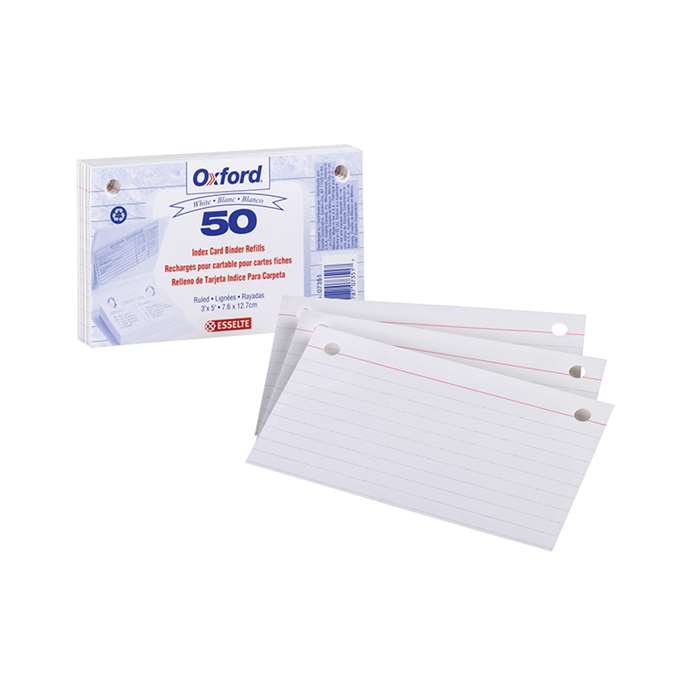 Oxford Index Card Refill 50Ct By Esselte