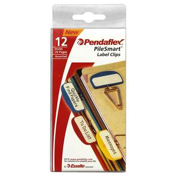 Pendaflex Pilesmart Label Clips Primary Assorted By Esselte