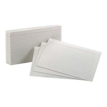Oxford Index Cards 5X8 Ruled White 100 Per Pack By Esselte