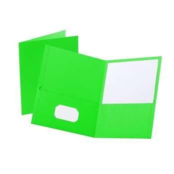 Twin Pocket Portfolios 25-Box Light Light Green By Esselte