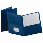 Twin Pocket Portfolios 25-Box Dark Dark Blue By Esselte