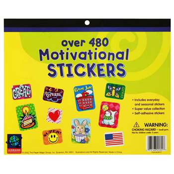 Jumbo Sticker Books 480 Ct Motivational By Eureka