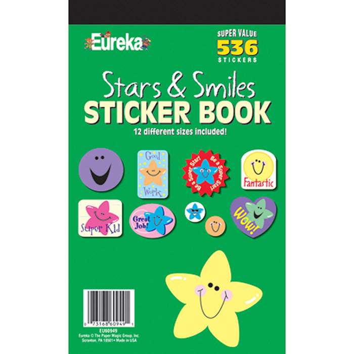 Sticker Book Stars And Smiles By Eureka