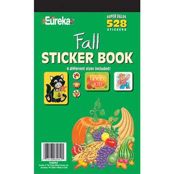 Sticker Book Fall 528/Pk By Eureka