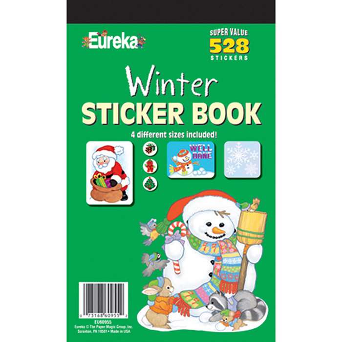 Sticker Book Winter 528/Pk By Eureka